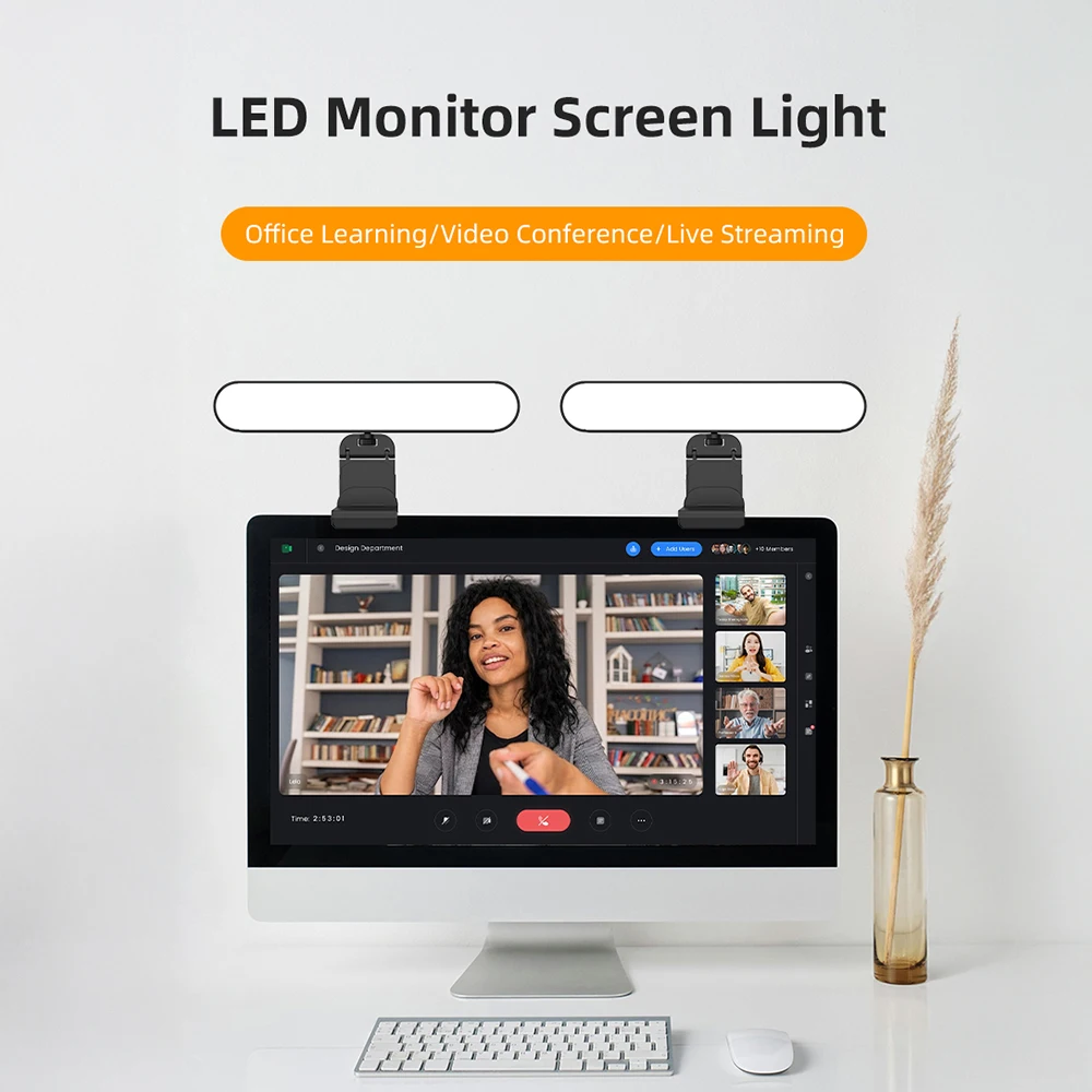 Video Conference Light Computer Light For Video Conferencing Video Call Lighting Adjustable Brightness Live Stream Light Phone