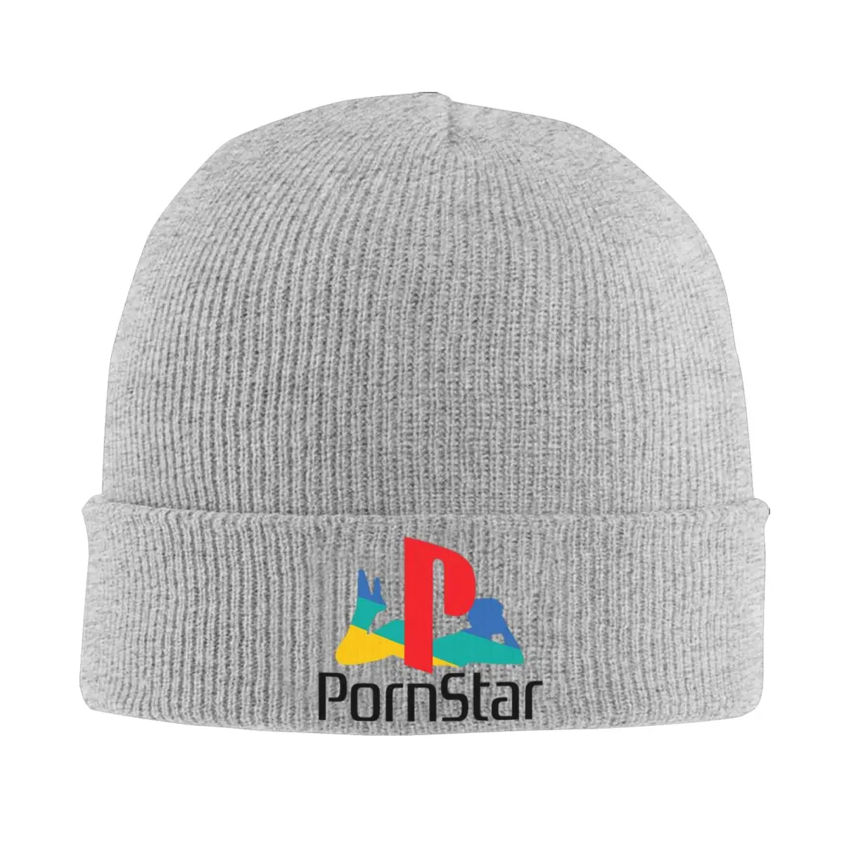 Ps Pron Star قبعة بيضاء دافئة محبوكة قبعة الشتاء متماسكة بونيه قبعة Skullies Beanies الهيب هوب قبعات للجنسين