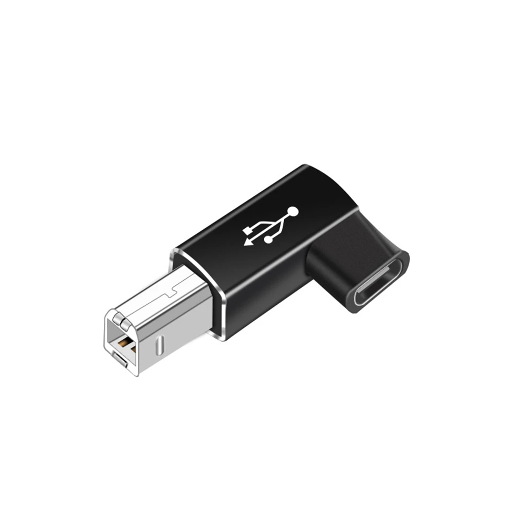 Złącze kobiecy męski adaptera rodzaj USB C do USB B do drukarka, skaner transferu danych MIDI 90 ° konwerter fortepian elektryczny organy