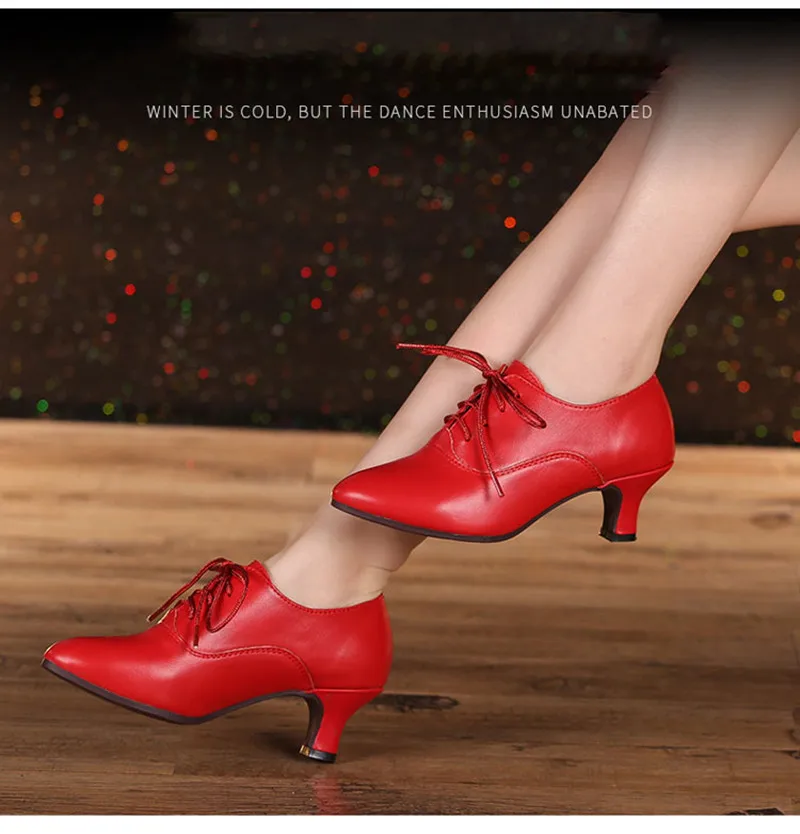 Women's Soft Sole Latin Dance Shoes Adult Social Dance Shoes Mid Heel Low Heel Modern Square Dance Jazz Ballroom Dance Shoes