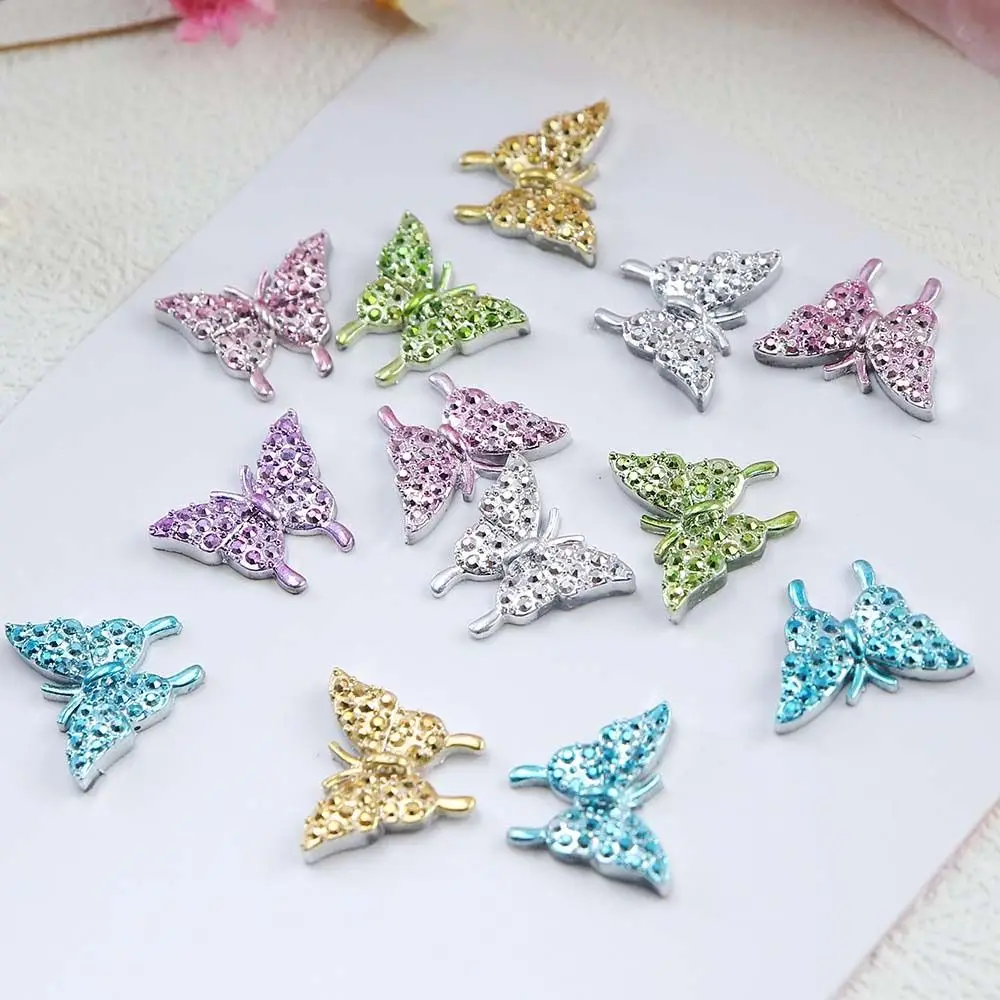 Metal Butterfly Butterfly Nail Decorations Manicure Supplies Bow Tie Bow Nail Accessories Shiny 3D Nail Drills Resin