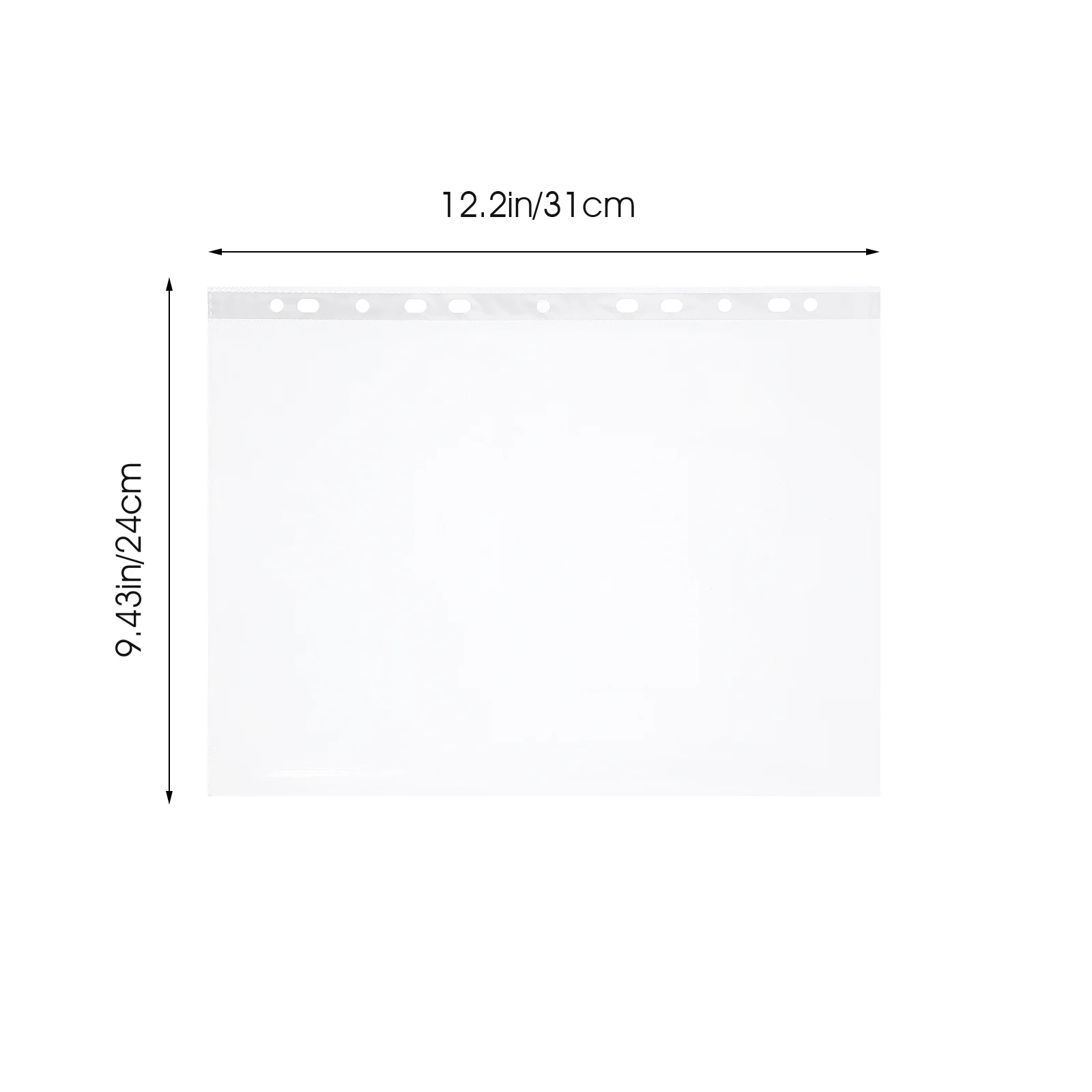 100pcs Transparent Binder Folders High-Grade Pp Wear-Resistant Clear Page Protectors For School Office Study Multifunctional
