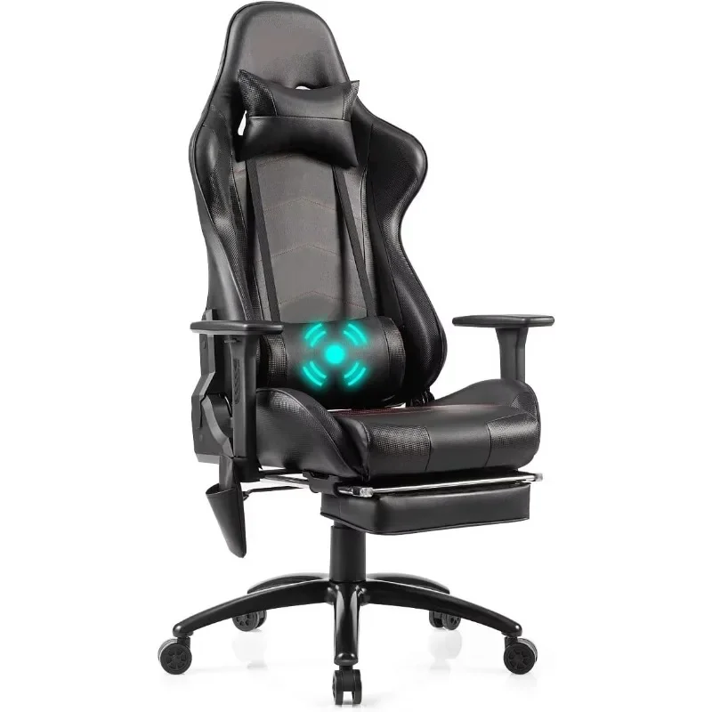 

Racing style rotating gaming chair PU leather height adjustable ergonomic gaming chair