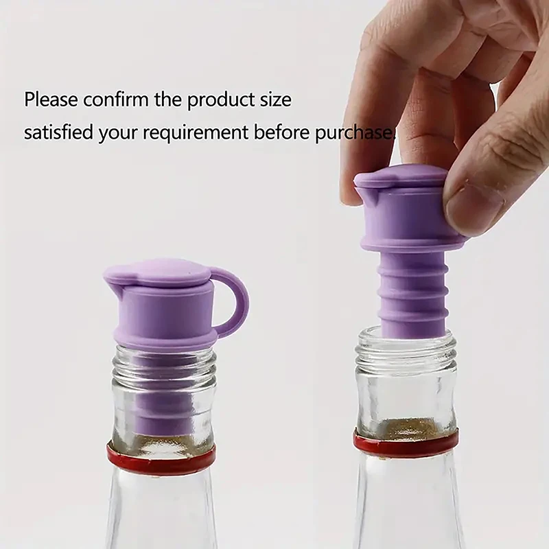 1pc Silicone Wine Stopper Wine Preservation Sealing Stopper Wine Bottle Stopper Anti-leakage Bottle Stopper Champagne Stopper