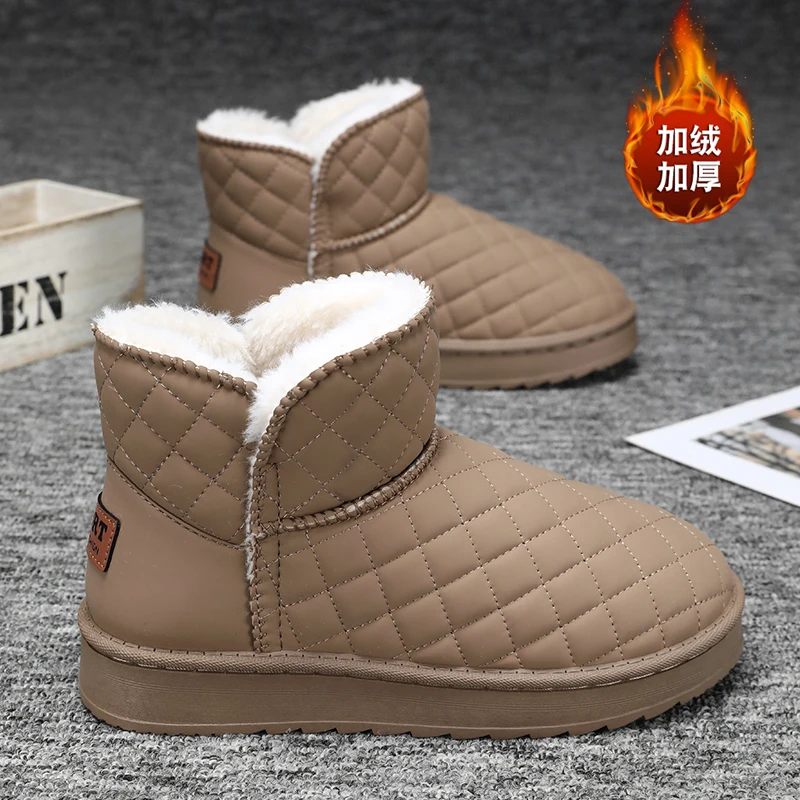 

Men’s 2025 Insulated Snow Boots, Faux Fur Lined & Anti-Skid, Perfect for Veterans Day & Skiing or Snowboarding