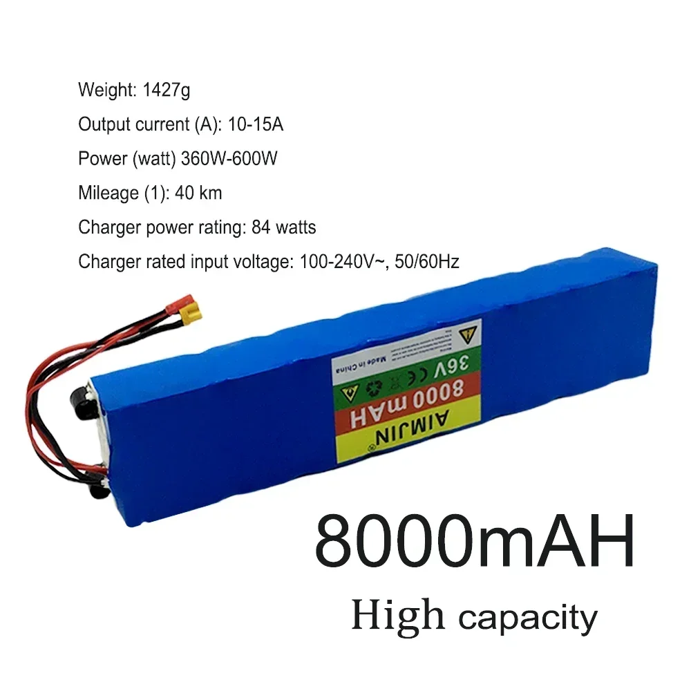 36V 8000mAh 10S3P 18650 Li-ion Battery Pack 500W 20A For Xiaomi M365 Pro Electric Scooter E-Bike Rechargeable Battery