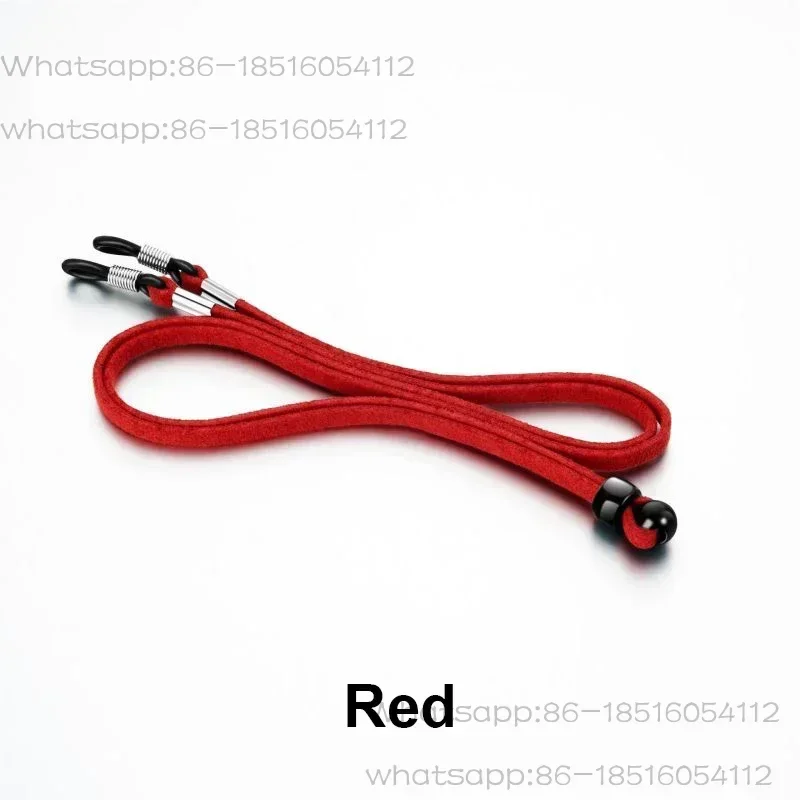 2PC Fashion New Design Elasticity Anti-Slip Rope Sunglasses Lanyard Leather Strap Glasses Chain Cord Reading Glasses Decoration