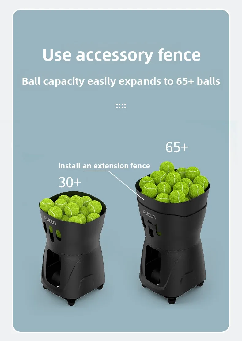 PUSUN PT-Mini Pro New Tennis Service Machine Ultra Light Tennis Throwing Machine Ball Trainer