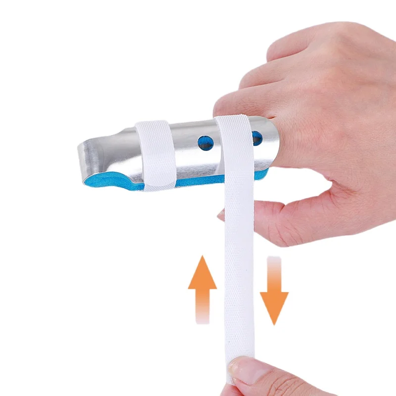 Finger Fixation Splint Adjustable Aluminum Knuckle Support Finger Stabilizer Finger Bend Straight Rehabilitation Protective Gear