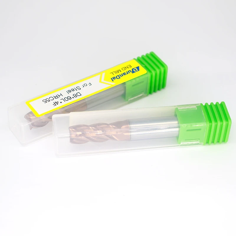 

4-зубая торцевая фреза с плоской поверхностью HRC55, фреза для твердого металла, сплав с покрытием, токарный станок с ЧПУ, концевая фреза для стали, нержавеющей стали