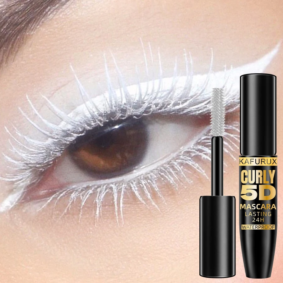 5D ماسكارا سميكة حليقة مقاوم للماء رموش تمديد طبيعية 9 ألوان أزرق أبيض أخضر وردي أسود ماكياج العين مستحضرات التجميل الكورية #4