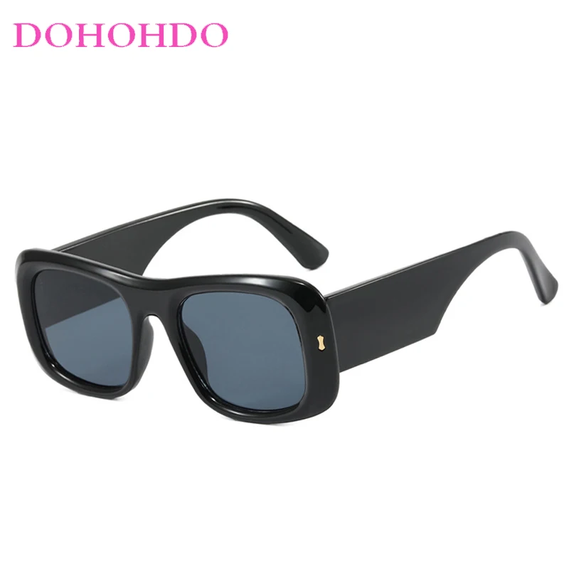 خمر المتضخم مربع إطار سميك المرأة النظارات الشمسية مصمم العلامة التجارية مكبرة رجالي القيادة السفر فاسق يندبروف نظارات UV400