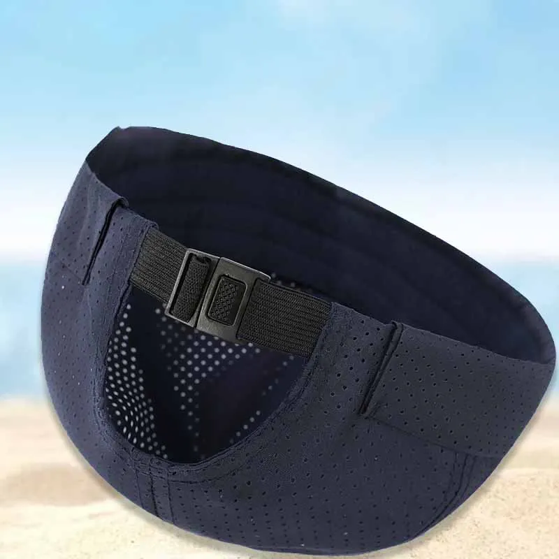 2025 New Summer UV Protection Quick Drying Mesh Skullies Cap For Men Ultra-Light Landlord Hat Brimless Hat Fashion Docker Caps