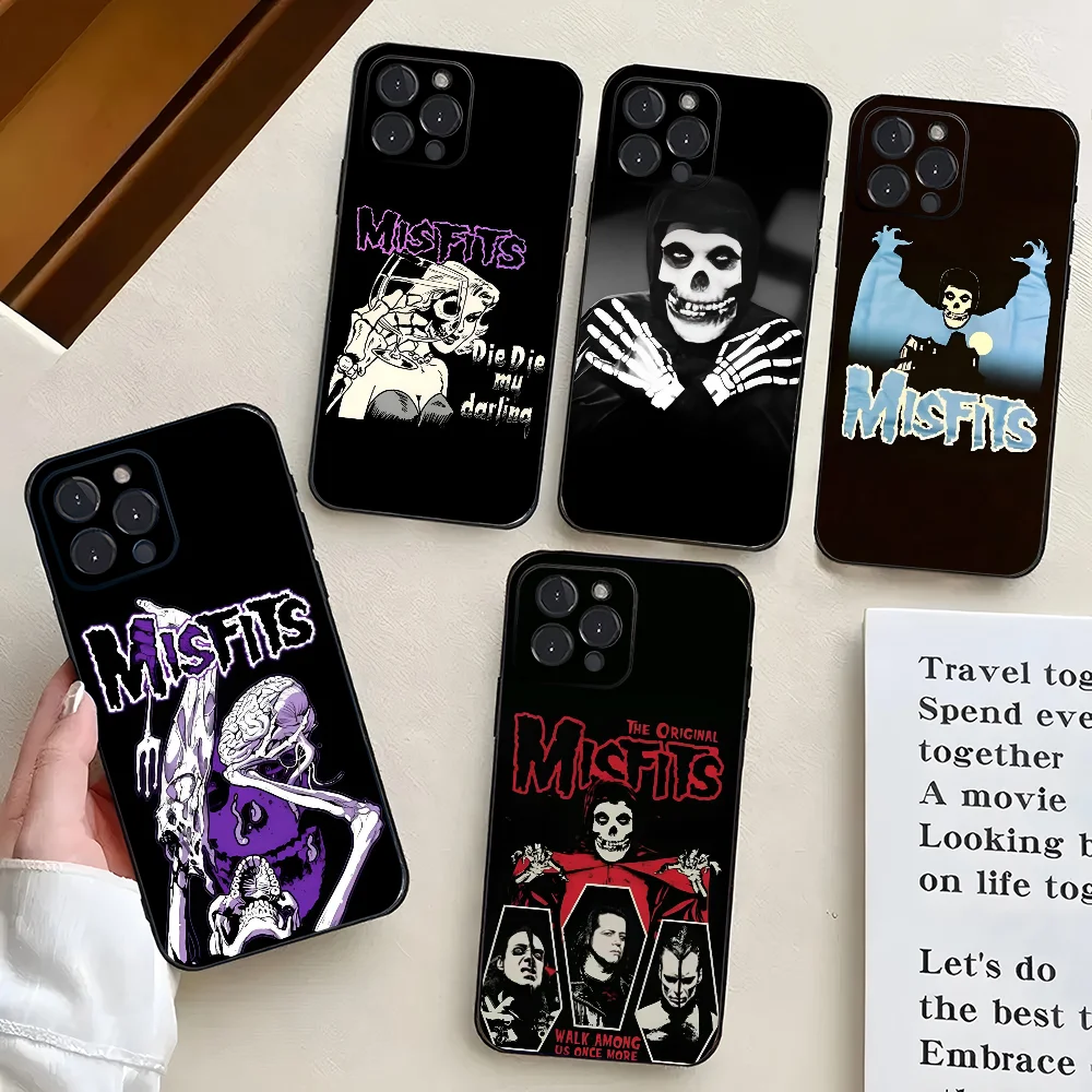 

EPC Misfits Horror Punk Rock Music Phone Case Silicone Soft For IPhone 16 15 14 13 12 11 X XR Plus Pro Max Plus