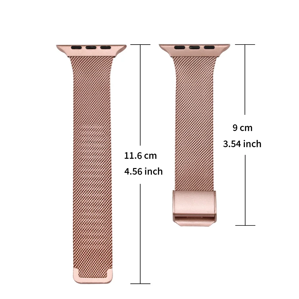 Metal Strap for Apple Watch Ultra Band 46mm 40mm 41 42mm 44mm 45mm 49mm Narrow Milanese Bracelets iWatch Series 10 9 8 7 6 5 4 3