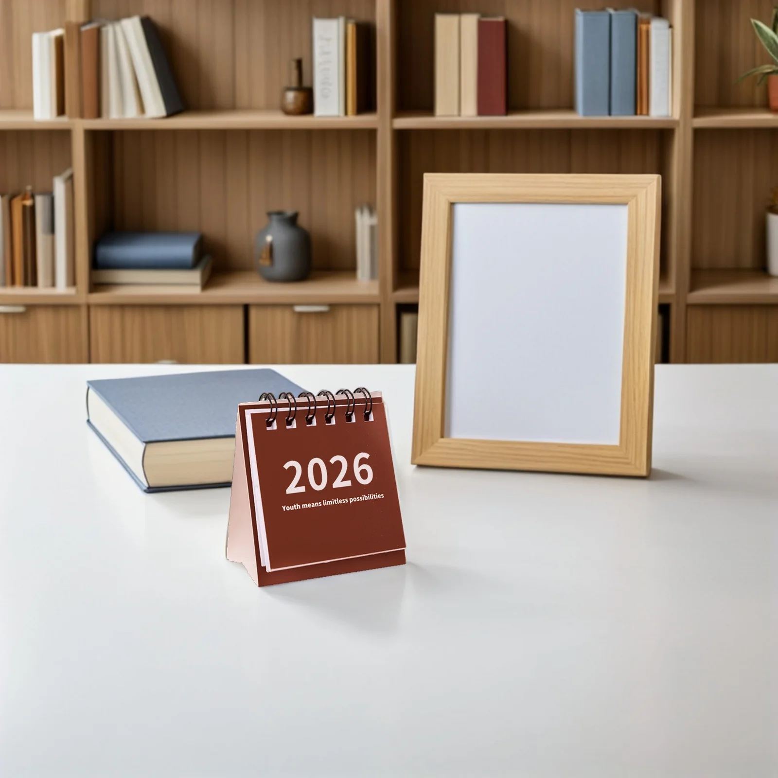 4Pcs Mini Desk Calendar 2026 Compact Flip Monthly Planner Decorative Organizer for Home Office School Daily Use