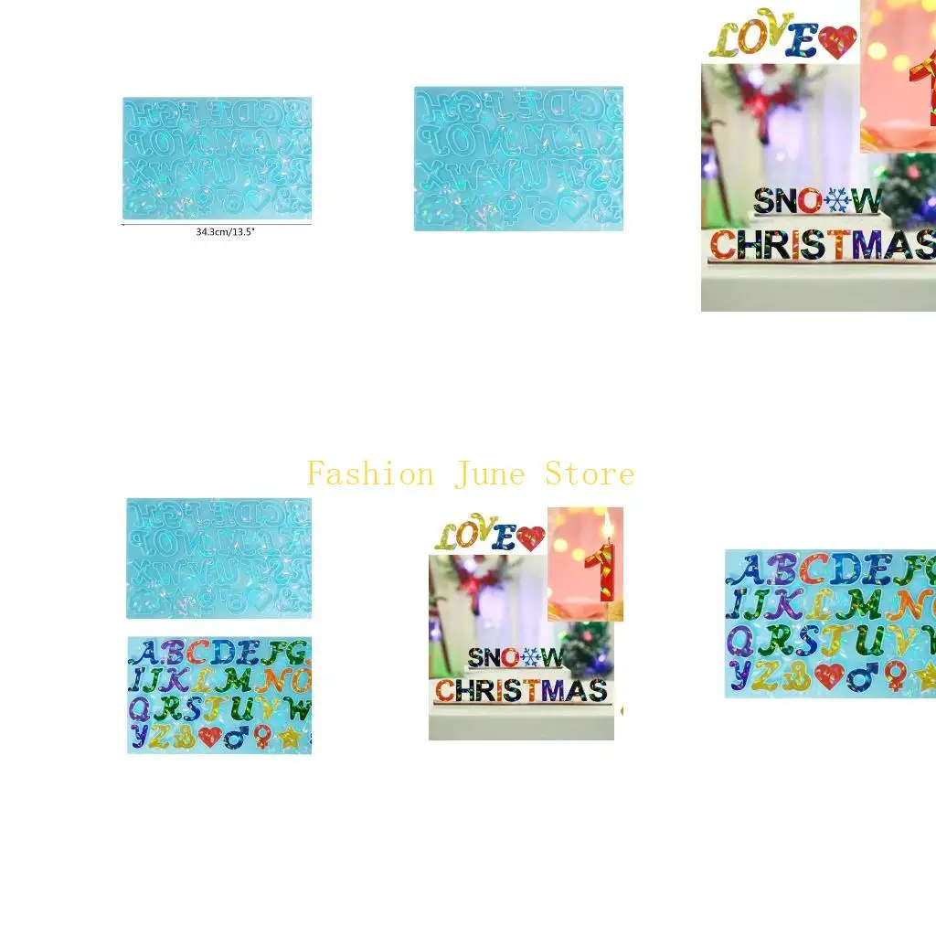 

N5KA Resin Mold Silicone Keychain Resin Mold,Letter Epoxy Casting Mold for DIY Jewelry Pendant Earrings