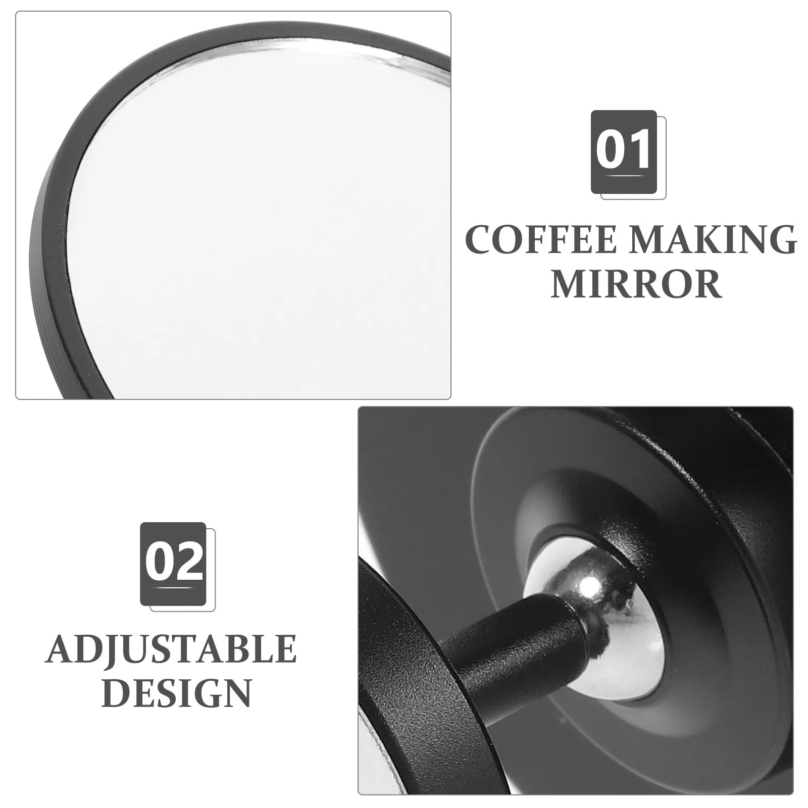

Espresso Shot Mirror Metal Glass Adjustable 360° Rotation Coffee Maker Viewing Mirror For Flow Rate Observation Coffee