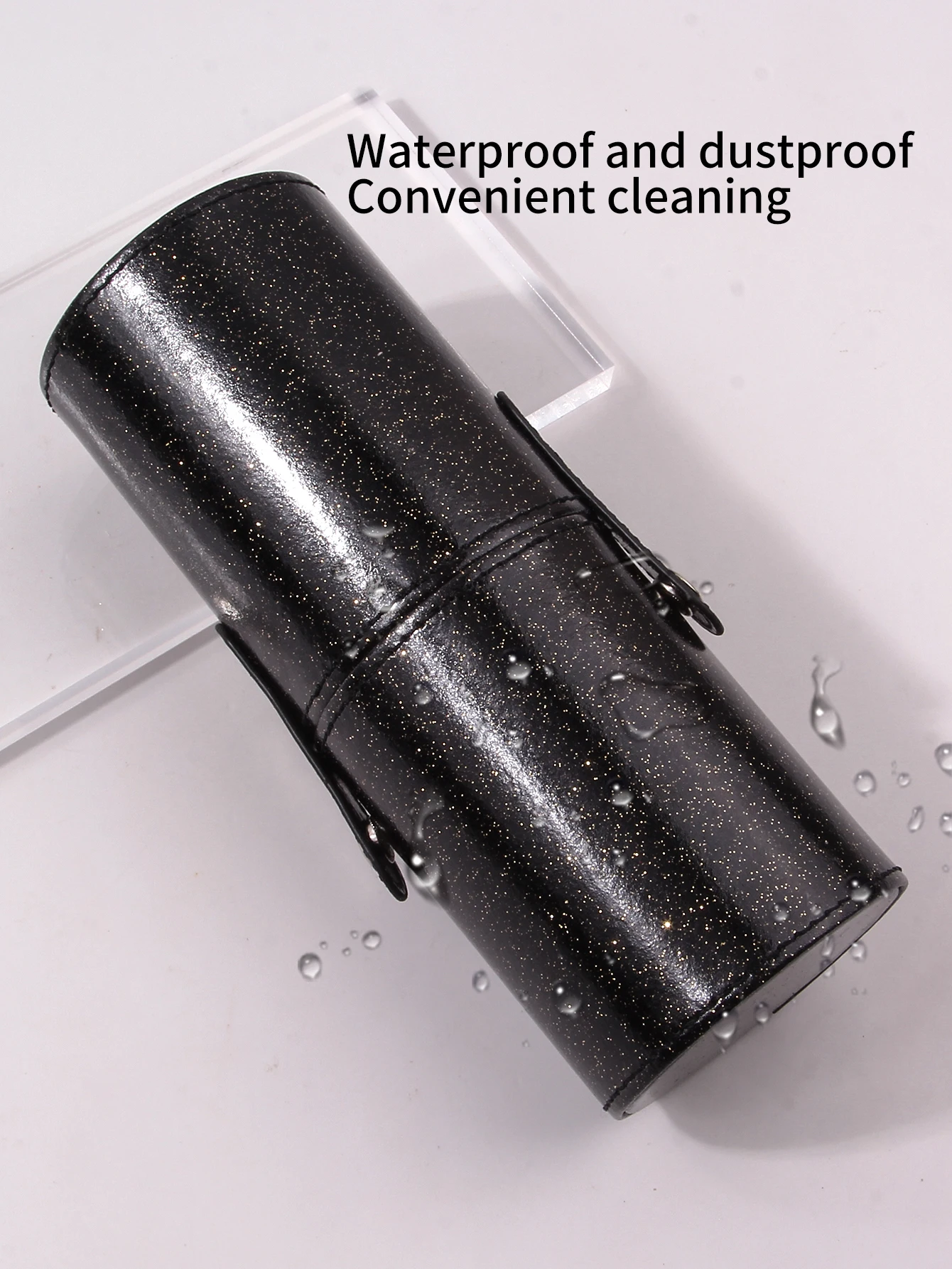 PU Leather Makeup Storage Holder Cosmetic Cup Case Box for Makeup Brush Pen PU Leather Travel Makeup Brushes Holder Storage