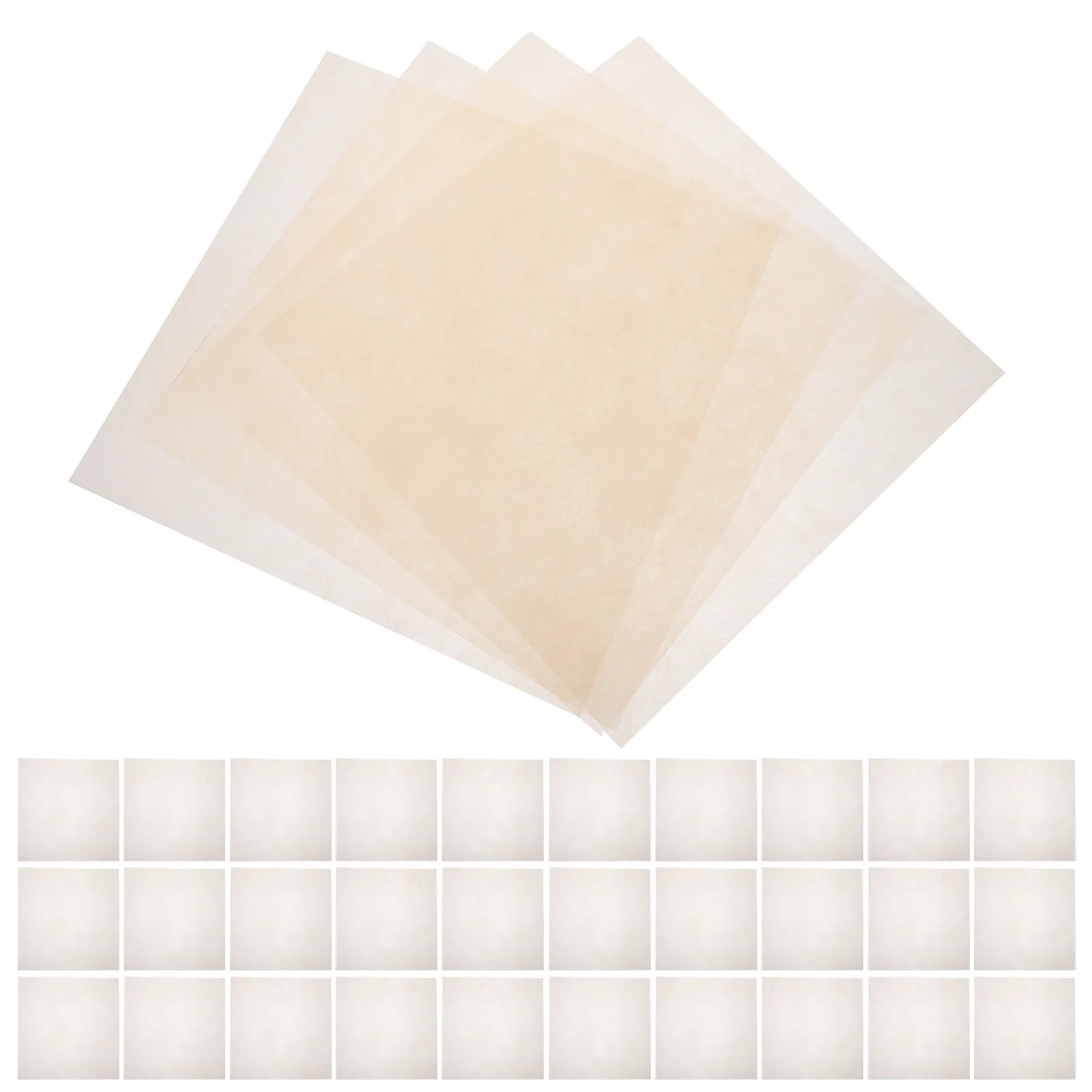 100Pcs Beige Waterproof Hand-Crumpled Tissue Flower Wrapping Paper 11.8x11.8 Floral Bouquet Packaging Supplies Florist Wedding