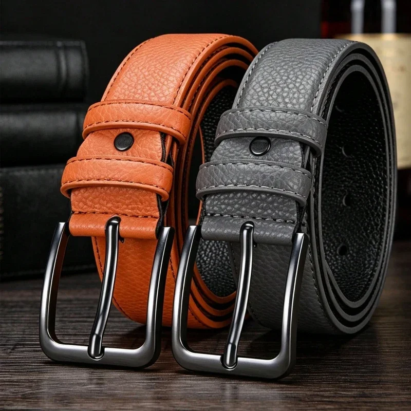 New Arrival Men Alloy Pin Buckle Waist Belt,  All-match Adjustable Strap, Soft Durable Pants Accessory Perfect For Daily Jeans.