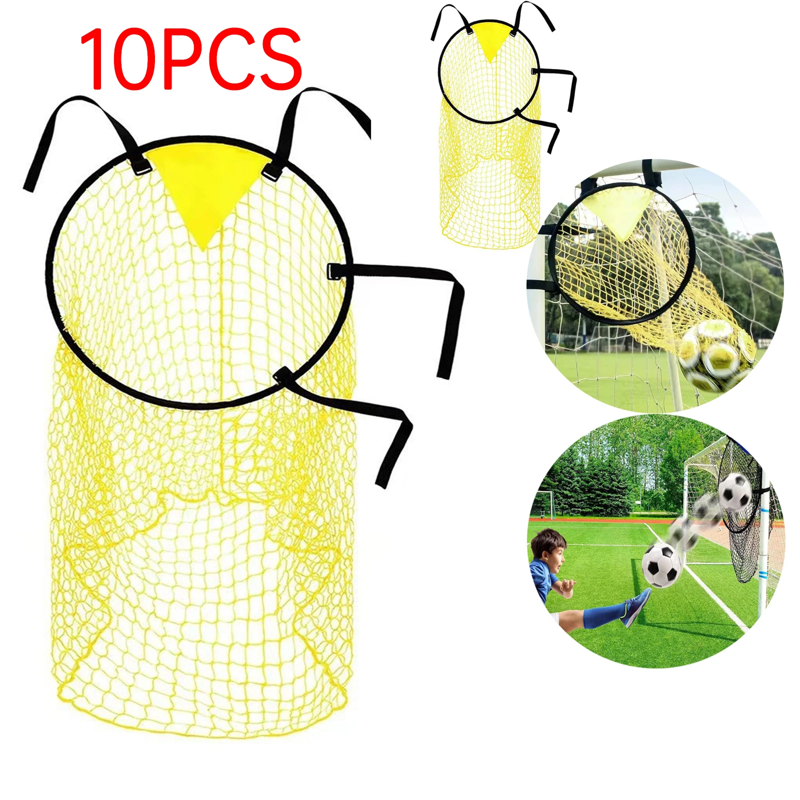 1-10 個のサッカーターゲット、ゴールトレーニング用サッカーターゲット、シュート精度トレーニング用にゴールに簡単に取り付けたり外したりできます。