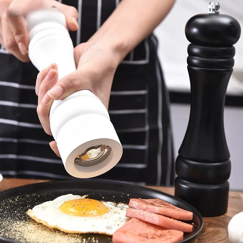 8-Inch Wooden Grinder For Manual On-Site Grinding Of Pepper Rose Salt Sichuan Pepper Household Grinder Kitchen Cooking Tool