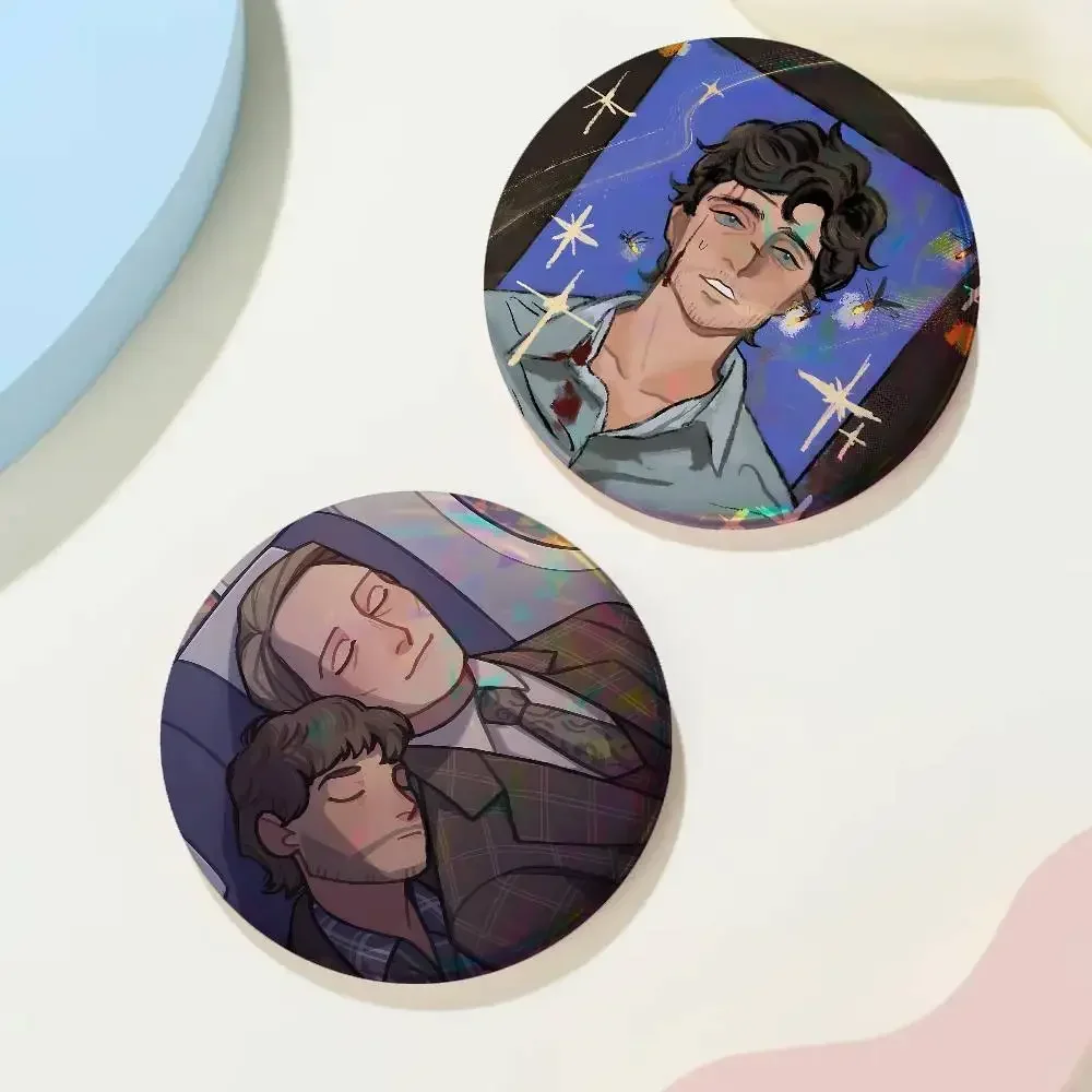 TV Show Role Will Graham Button For Badge Custom Laser Hologram Enamel Pin Badge Metal Lapel Brooch For Clothes Accessory Gift