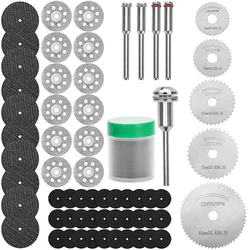 60 pcs Cutting Set Cutting Discs for Dremel Rotary Tool 36 Pieces Circular Fine Cutting Wood Saw Blade