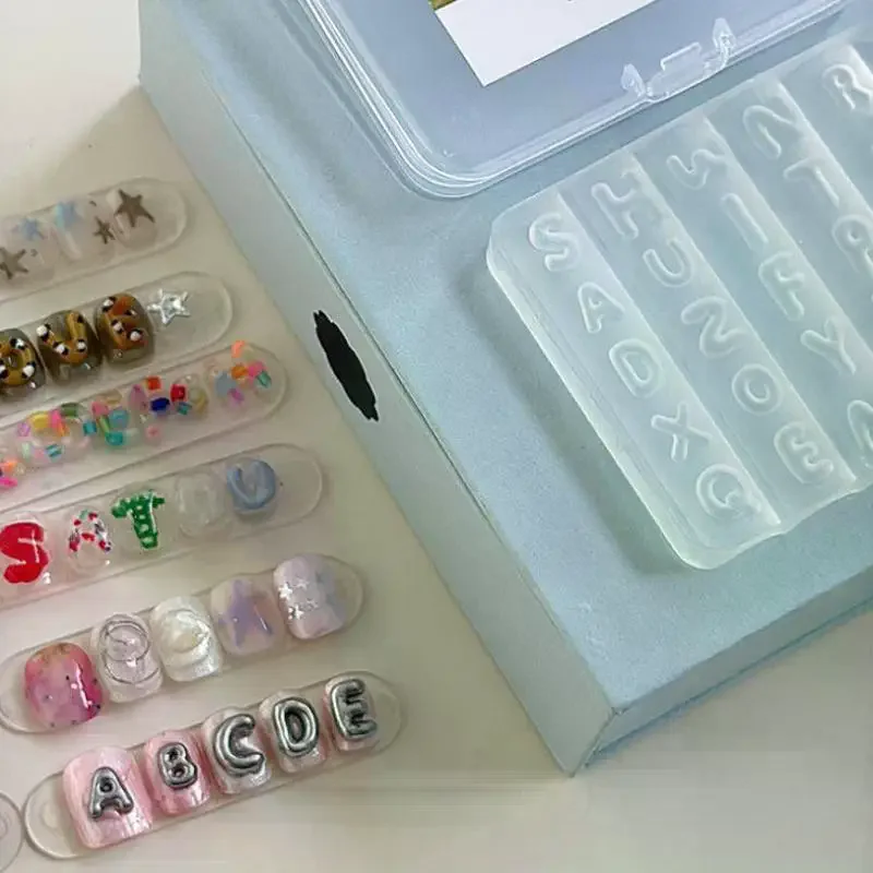 Silicone Alphabet Nail Art Mol - Resin Art Templates Free 评论和价格