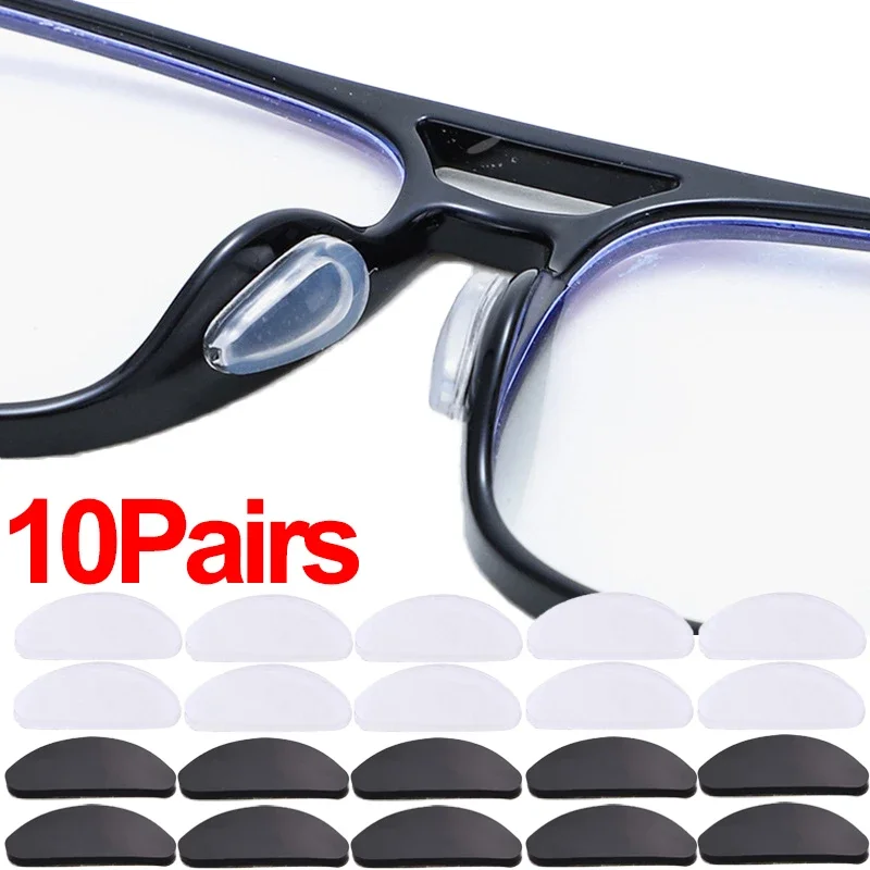 Anti-Slip Glasses Nose Pads Invisible Soft Silicone Nose Pads Self Adhesive Glasses Nose Holder Sticker Pads Eyewear Accessories