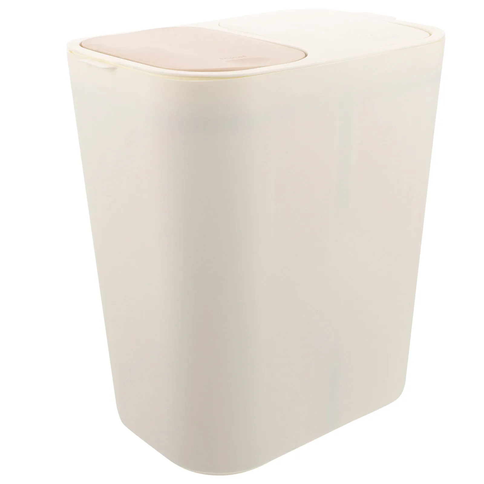 

1Pcs Double-Deck Garbage Can with Touch-Open Lid Dry Wet Separation Plastic Trash Can for Kitchen Living Room Bedroom Office