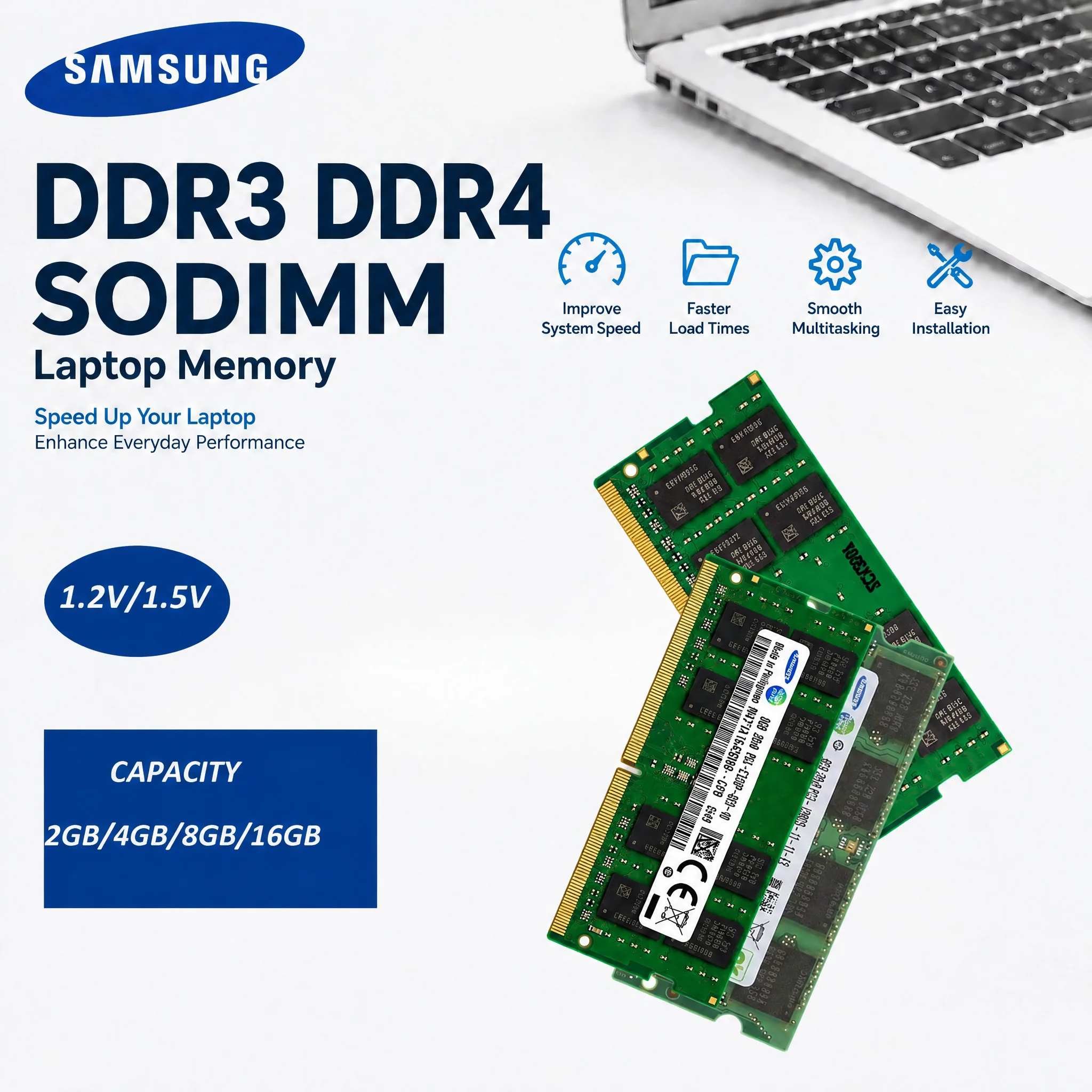 2/4PCS SAMSUNG DDR4/DDR3 SODIMM Memory RAM 3200 2666 2400 1866 1600 1333 1066MHz RAM 16GB 8GB 4GB 2GB Notebook Memory LAPTOP