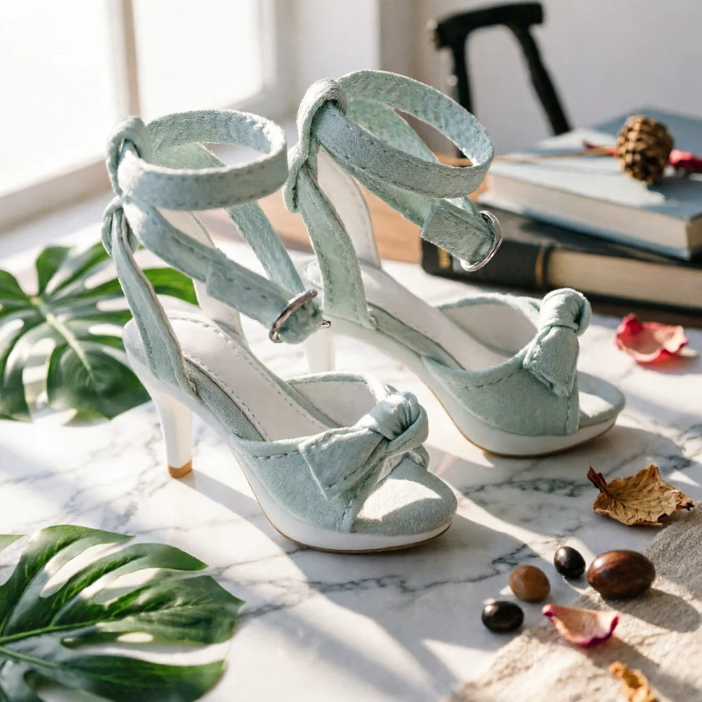 1/4 BJD Doll High Heels Classic Design SD Doll Shoes Pointed Toe High Heels Pu Leather Satin Look