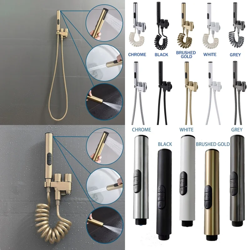 

3 Functions Handheld Bidet Sprayer Set Toilet Toilet Bidet Faucet Bathroom Balcony Handheld Sprayer Shower Nozzle Self Cleaning