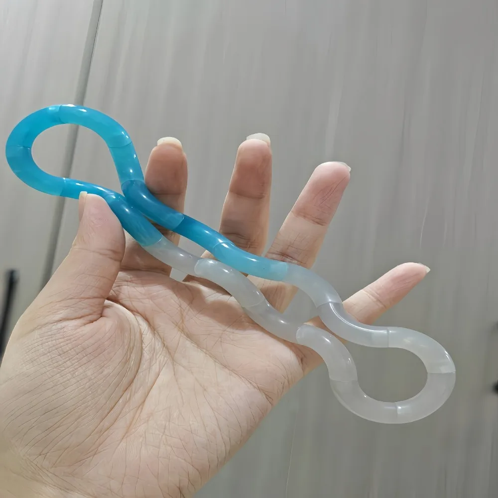 Fun Heat-Activated Fidget Toy Color Changing Crystal Clear Stress Relief Toy Deformable Twistable Twist Rope For Kids