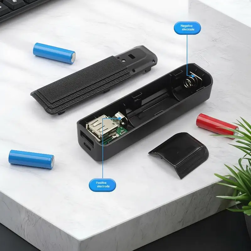 Portable DIY 18650 Power Bank Box, USB Mobile Charger Battery Case For Single 18650 Battery
