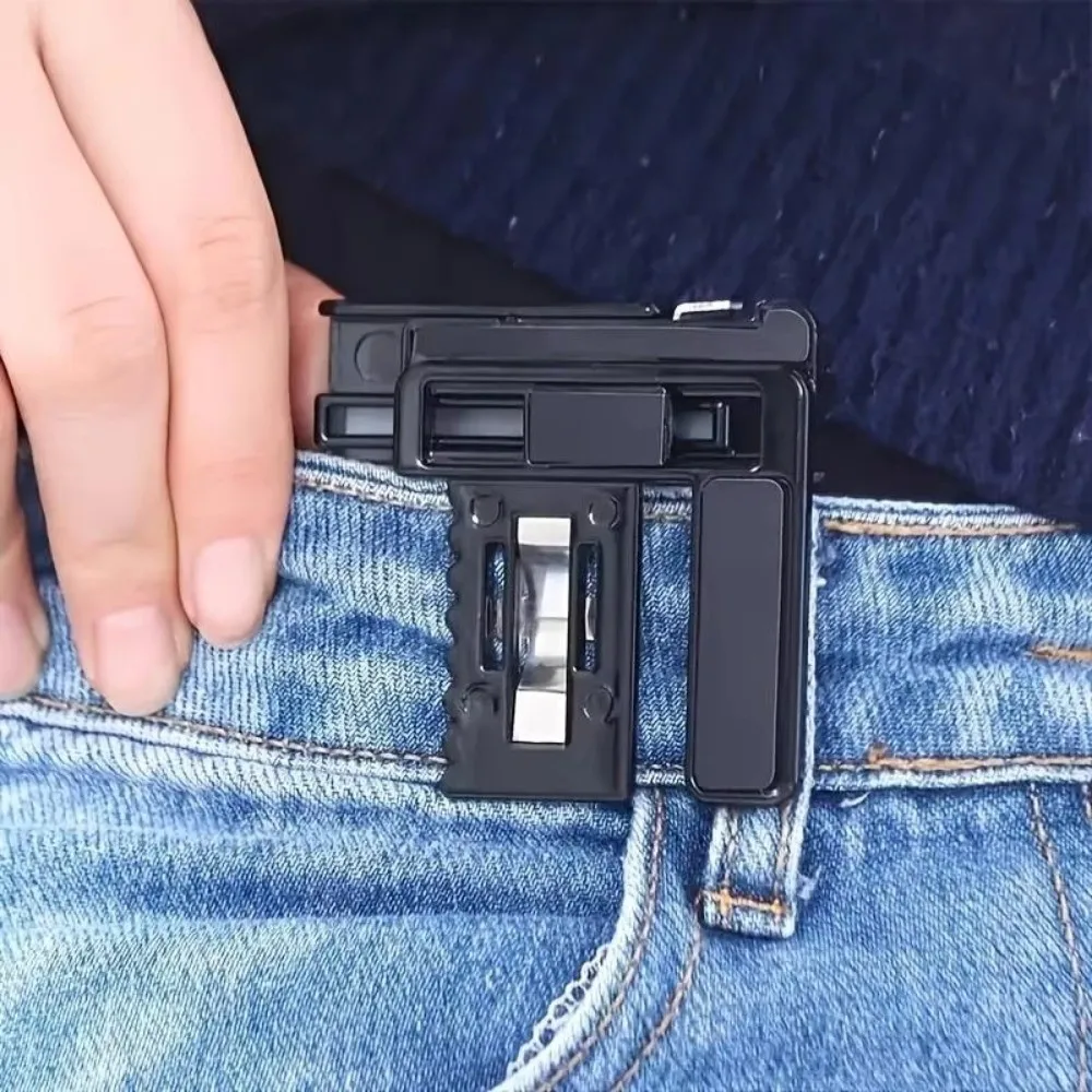 Removable Folding Belt Buckle Convenient Multifunctional Pants Adjustment Buckle Portable Waist Shrink Clip