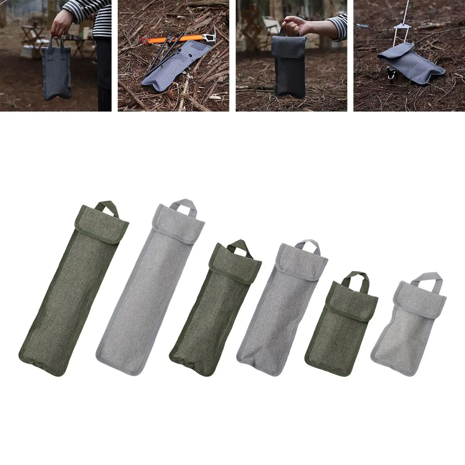 Tent Stakes Bag Organizer Tent Pegs Pouch for Hiking Wind Rope Clothes Lines