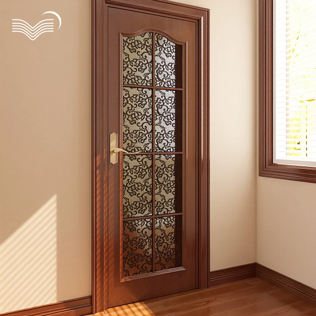 Elegant Lace Pattern Frosted Window Decal Static Cling & Self-Adhesive Waterproof Anti-peep PVC Glass Sticker Window Decor Film
