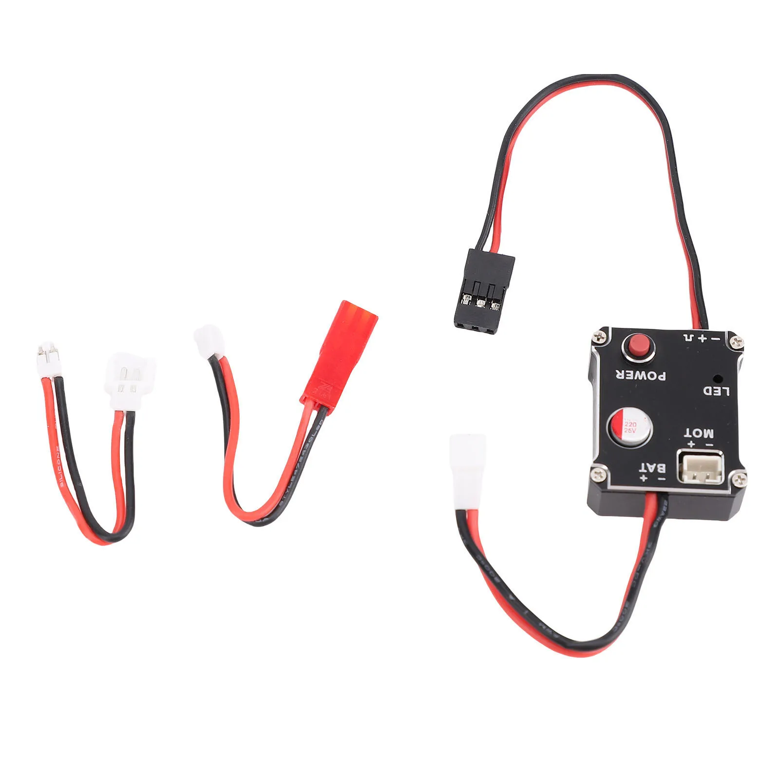 ESC สำหรับรถบังคับวิทยุ 1/18 1/24 แบบมีแปรงถ่าน ใช้แทน ESC ของรถ SCX24 1/18 1/24  ตัดไฟอัตโนมัติ  วัสดุอัลลอยด์  15A  ตัวควบคุมความเร็วอิเล็กทรอนิกส์