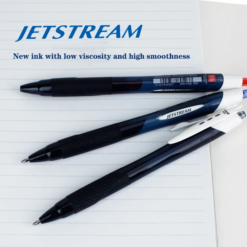 3 Pcs UNI JETSTREAM Ballpoint Pens SXN-150S Ultra-smooth Medium Oil Pen New Quick-drying Ink 1.0mm Office Stationery Cute Pens