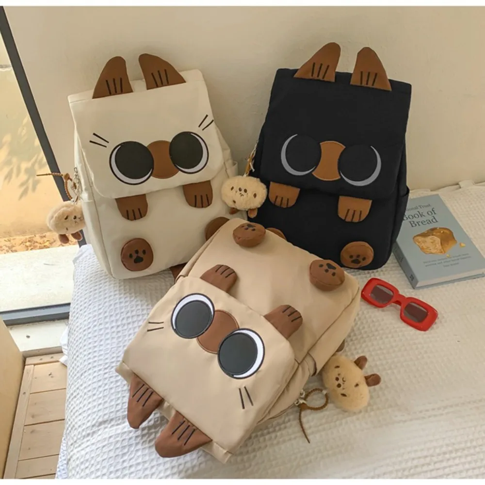 

New Large Capacity Siamese Kitten Shoulder Bag Waterproof Trendy Schoolbag Daily Outdoor Children's Backpacks