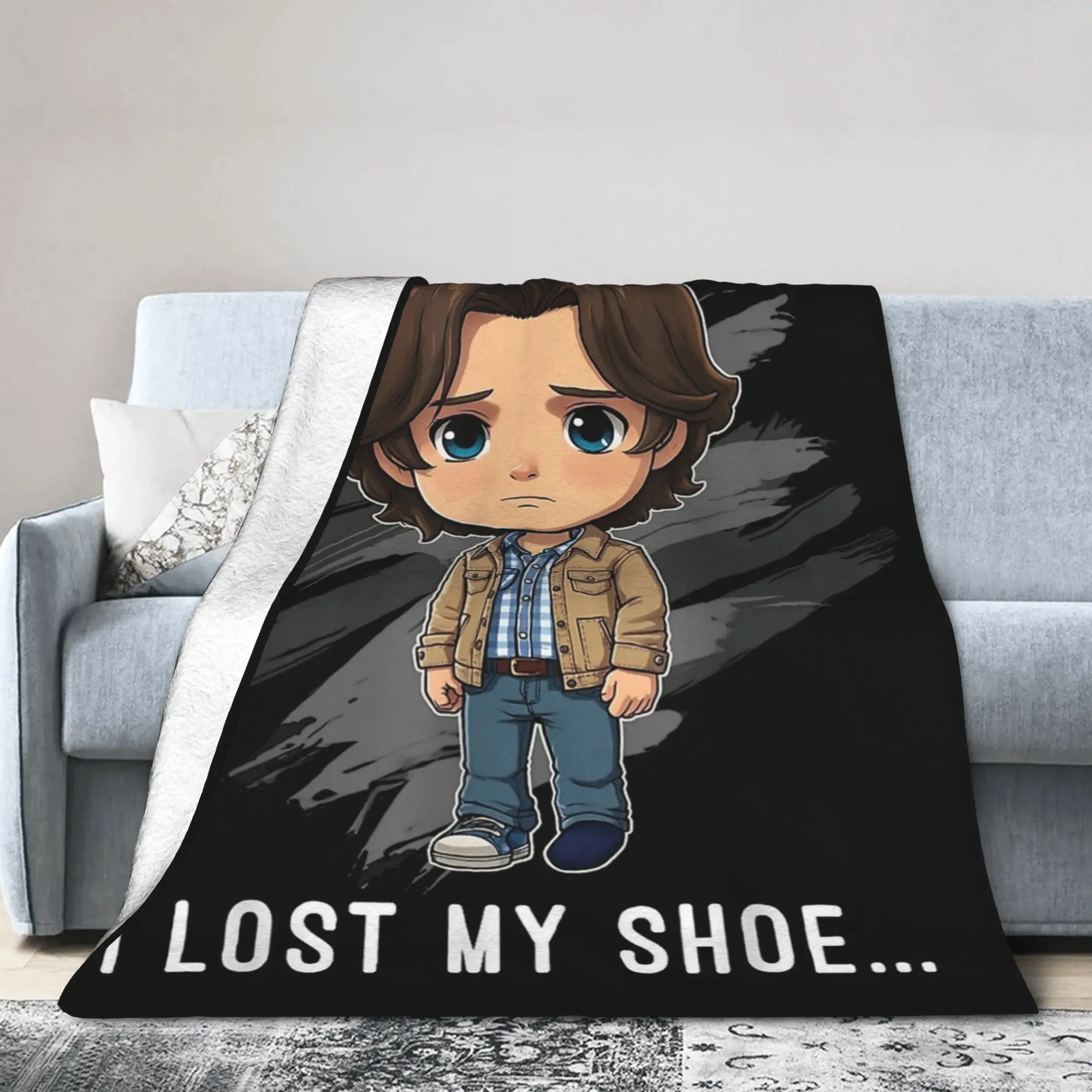 Supernatural Sam Winchester Blankets Coral Fleece Plush Printed   Multifunction Super Warm Throw Blanket for Home Outdoor Quilt
