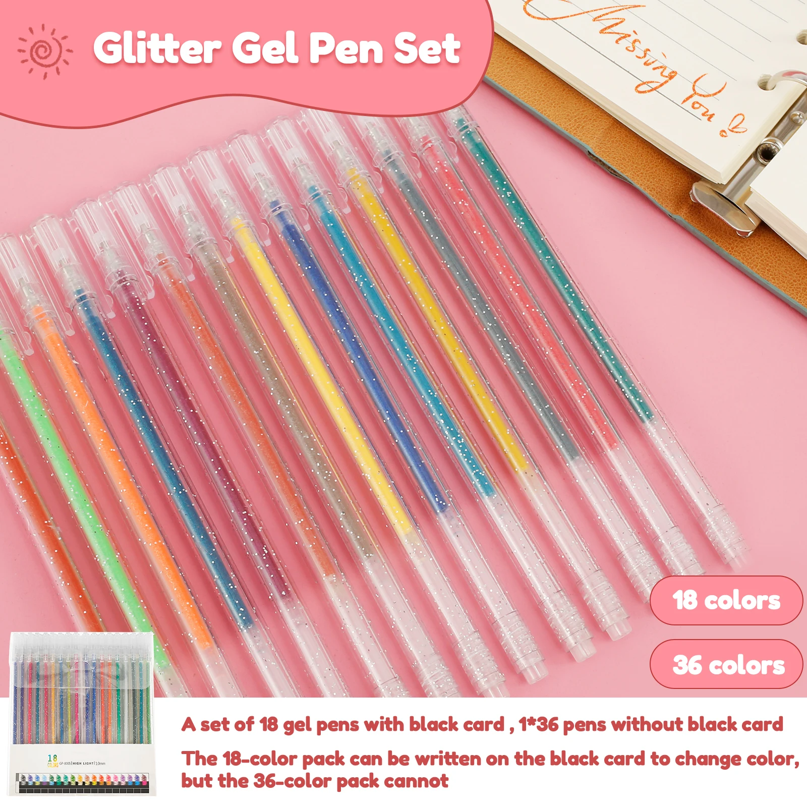 Glittering Gel Pen Set Colorful Gel Pen Set Attractive Neon Gel Pens Special Gel Pens Kit Versatile Clear Gel Markers for Kids