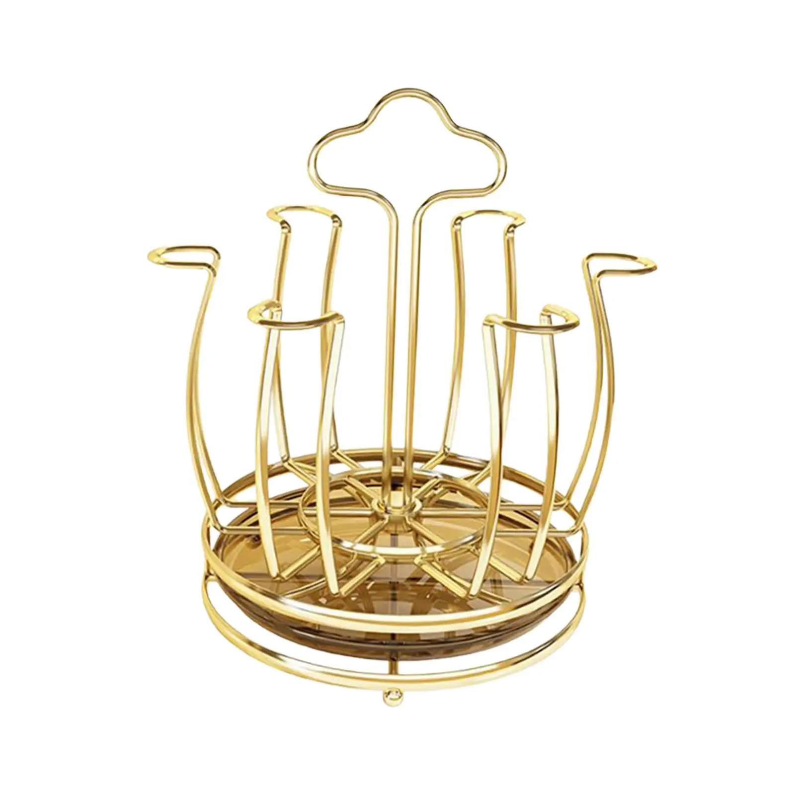 Rotating Cup Drying Rack Stand Glass Drainer Stand for Restaurant Office