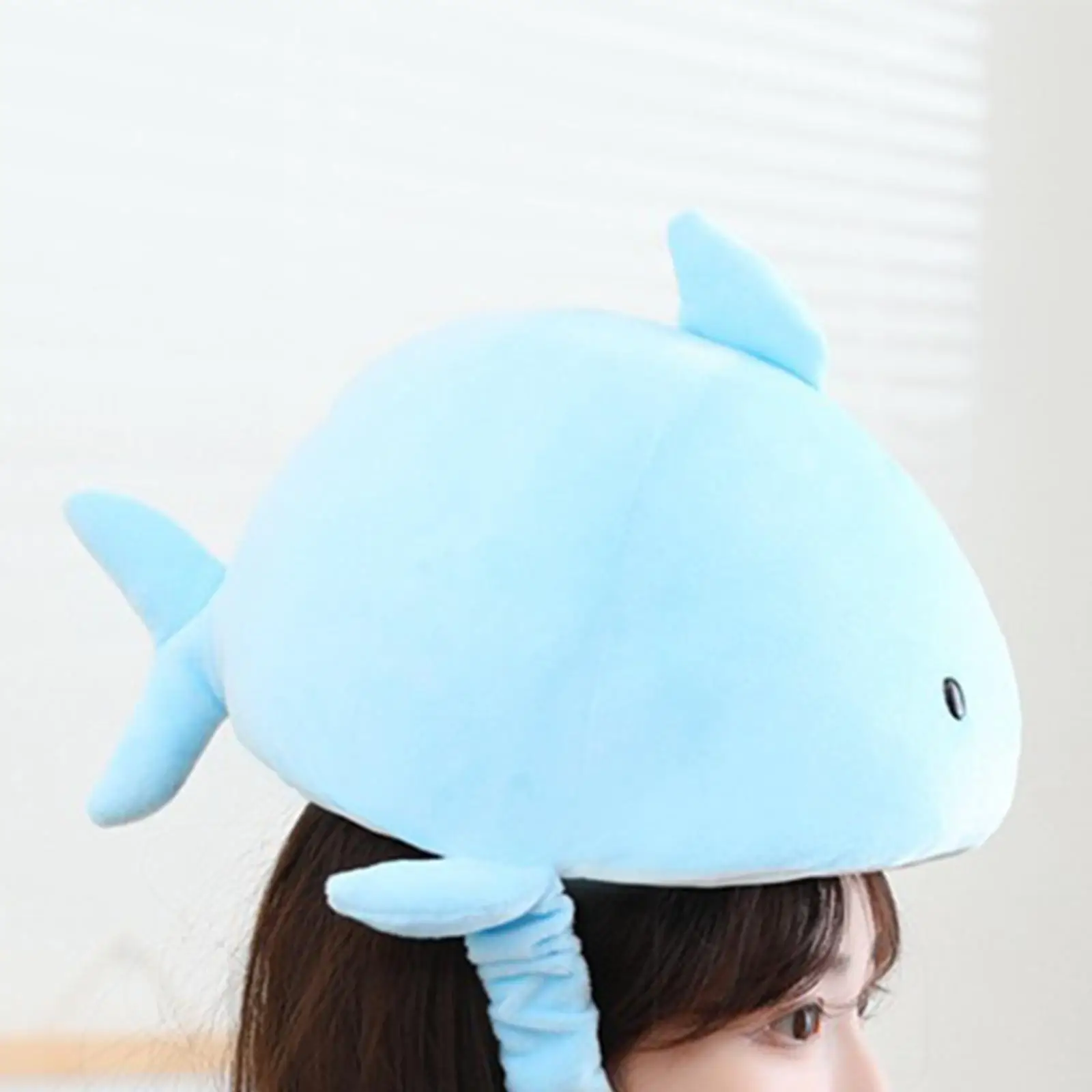 

Cartoon Dolphin Headgear Hat Plush Toy Soft Comfortable for Party Cosplay