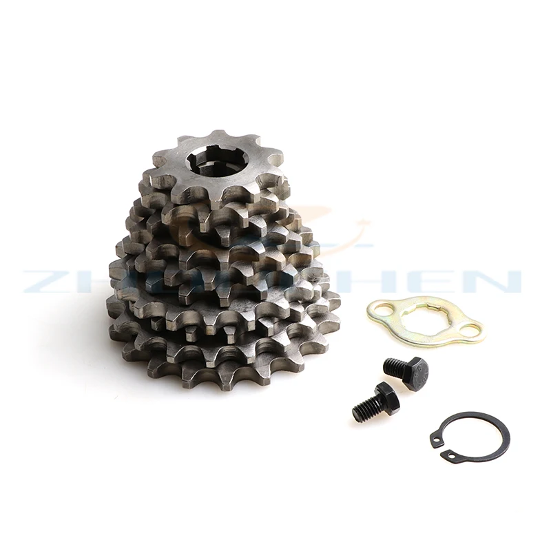 Front Engine 428# 10T 11T 12T 13T 14T 15T 16T 17T 18T 19T Teeth 17mm 20mm Chain Sprocket With Retainer Plate Locker