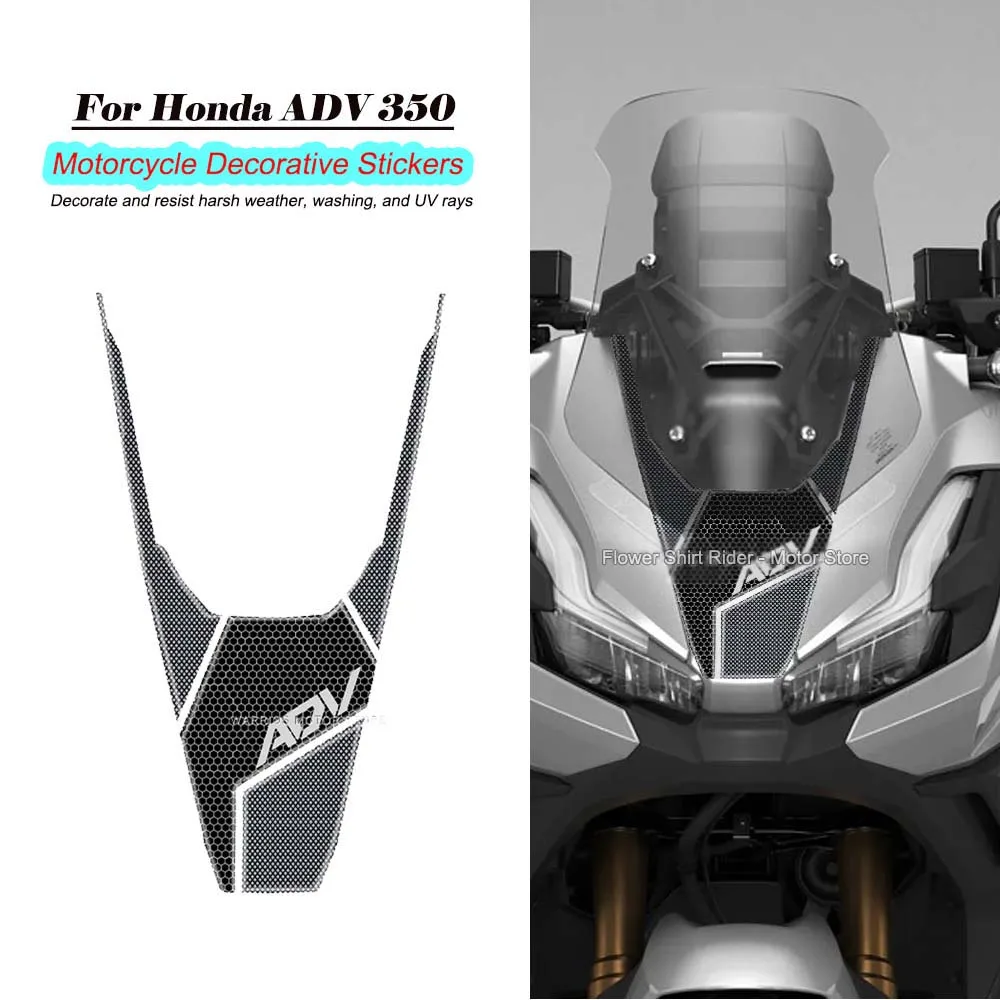 For HONDA ADV 350 2022 2023 3D Waterproof Motorcycle Body Sticker Non-Slip Decorate Sticker Front Mouth Mask Sticker