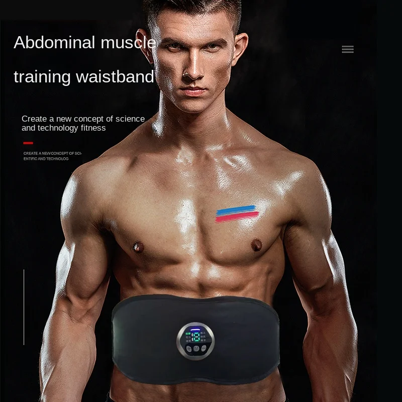 EMS Abdominal Muscle Paste Massage Belt Abdominal Fitness Belt Shaking Machine Fitness Equipment Reducing Belly Fat Machine